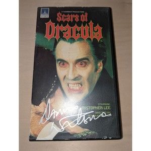 Scars of Dracula VHS signed by Dennis Waterman